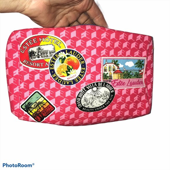 Estee Lauder NEW vintage Postcard Travel Makeup Ba - Picture 1 of 5